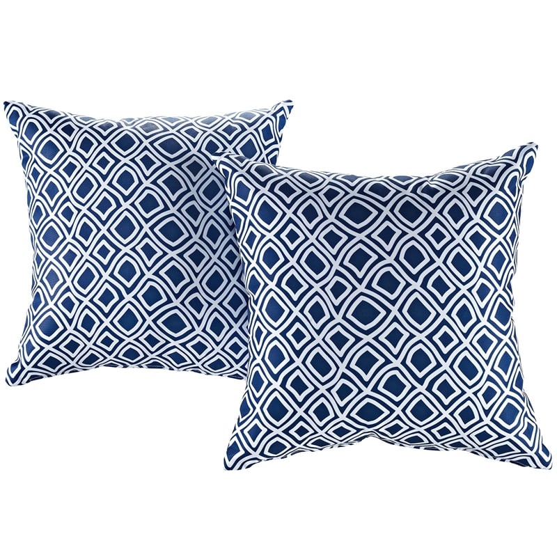 Modway Modern Polyester Fabric Outdoor Patio Single Pillow in Cartouche