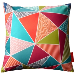 Modway Modern Polyester Fabric Outdoor Patio Single Pillow in Mosaic