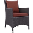 Modway Convene 2-Piece Aluminum and Rattan Patio Dining Chairs in Espresso/Beige