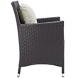Modway Convene 4-Piece Aluminum and Rattan Patio Dining Chairs in Espresso/Beige