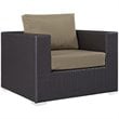 Modway Convene 8-Piece Aluminum and Rattan Patio Sectional Set in Mocha/Espresso