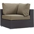 Modway Convene 8-Piece Aluminum and Rattan Patio Sectional Set in Mocha/Espresso