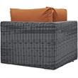 Modway Summon Patio Corner Chair in Canvas Tuscan