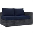 Modway Summon Patio Right Arm Loveseat in Canvas Navy