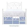 Modway Cottage Modern Style Solidly Welded Iron Twin Bed in White