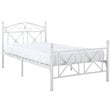 Modway Cottage Modern Style Solidly Welded Iron Twin Bed in White