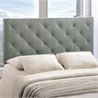 Modway Theodore Queen Modern Upholstered Linen Fabric Headboard in Gray