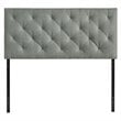 Modway Theodore Queen Modern Upholstered Linen Fabric Headboard in Gray