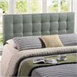 Modway Lily Queen Upholstered Polyester Fabric Headboard in Gray