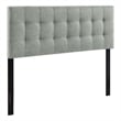 Modway Lily Queen Upholstered Polyester Fabric Headboard in Gray