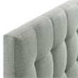 Modway Lily Queen Upholstered Polyester Fabric Headboard in Gray