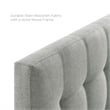 Modway Lily Queen Upholstered Polyester Fabric Headboard in Gray