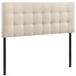 Modway Lily Queen Upholstered Polyester Fabric Headboard in Ivory
