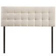 Modway Lily Queen Upholstered Polyester Fabric Headboard in Ivory