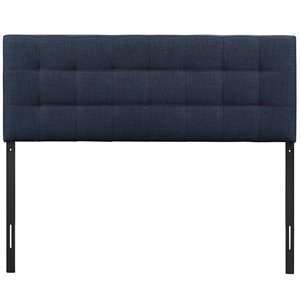 modway lily tufted panel headboard in navy