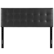Modway Lily Queen Upholstered Faux Leather and Wood Headboard in Black