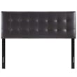 Modway Lily Queen Upholstered Faux Leather and Wood Headboard in Brown