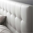 Modway Lily Queen Upholstered Faux Leather and Wood Headboard in White