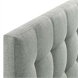 Modway Lily King Upholstered Polyester Fabric Headboard in Gray
