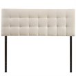 Modway Lily King Upholstered Polyester Fabric Headboard in Ivory