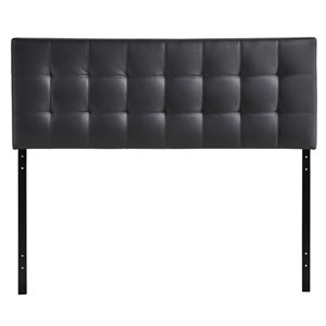 modway lily tufted panel headboard in black