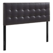 Modway Lily King Upholstered Faux Leather and Wood Headboard in Brown