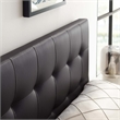 Modway Lily King Upholstered Faux Leather and Wood Headboard in Brown