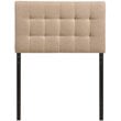 Modway Lily Twin Upholstered Polyester Fabric Headboard in Beige