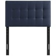 Modway Lily Twin Upholstered Polyester Fabric Headboard in Navy