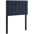 Modway Lily Twin Upholstered Polyester Fabric Headboard in Navy