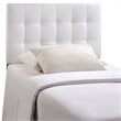 Modway Lily Twin Upholstered Faux Leather and Wood Headboard in White
