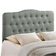 Modway Annabel Queen Upholstered Polyester Fabric Headboard in Gray