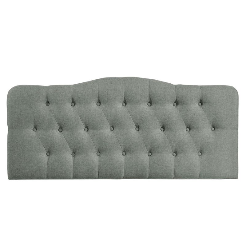 Modway Annabel Queen Upholstered Polyester Fabric Headboard in Gray