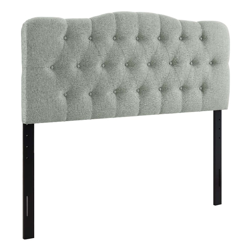 Modway Annabel Queen Upholstered Polyester Fabric Headboard in Gray