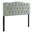 Modway Annabel Queen Upholstered Polyester Fabric Headboard in Gray