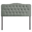 Modway Annabel Queen Upholstered Polyester Fabric Headboard in Gray
