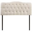 Modway Annabel Queen Upholstered Polyester Fabric Headboard in Ivory