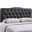 Modway Annabel Queen Upholstered Vinyl and Wood Headboard in Black