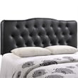 Modway Annabel Queen Upholstered Vinyl and Wood Headboard in Black