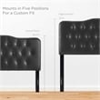 Modway Annabel Queen Upholstered Vinyl and Wood Headboard in Black