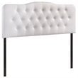 Modway Annabel Queen Upholstered Vinyl and Wood Headboard in White