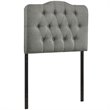 Modway Annabel Twin Upholstered Polyester Fabric Headboard in Gray