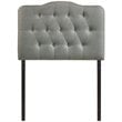 Modway Annabel Twin Upholstered Polyester Fabric Headboard in Gray