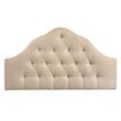 Modway Sovereign Queen Upholstered Polyester Fabric Headboard in Beige