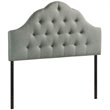 Modway Sovereign Queen Upholstered Polyester Fabric Headboard in Gray