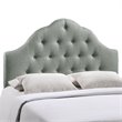 Modway Sovereign Queen Upholstered Polyester Fabric Headboard in Gray