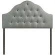 Modway Sovereign Queen Upholstered Polyester Fabric Headboard in Gray