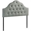 Modway Sovereign King Upholstered Polyester Fabric Headboard in Gray
