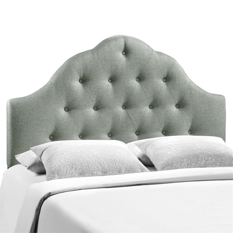Modway Sovereign King Upholstered Polyester Fabric Headboard in Gray