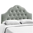 Modway Sovereign King Upholstered Polyester Fabric Headboard in Gray